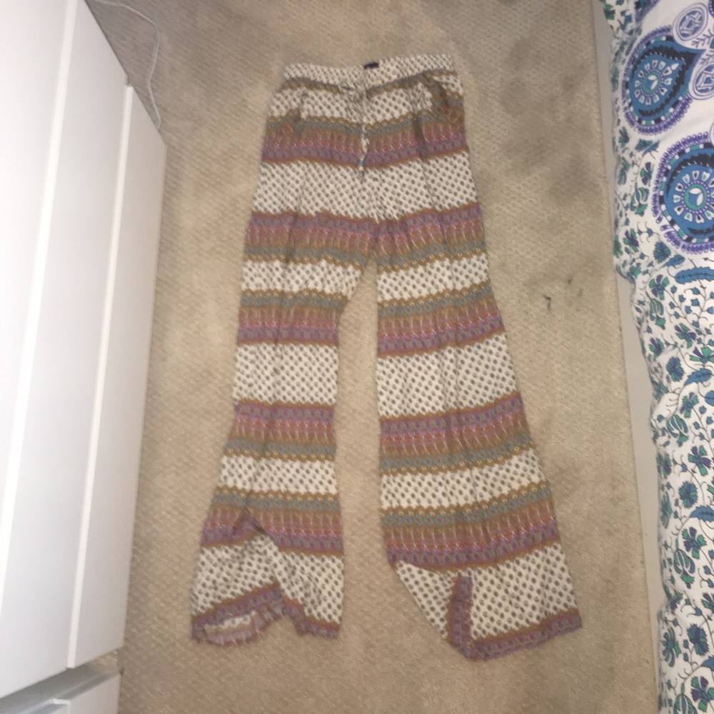 Bohemian Flowy Patterned Pants